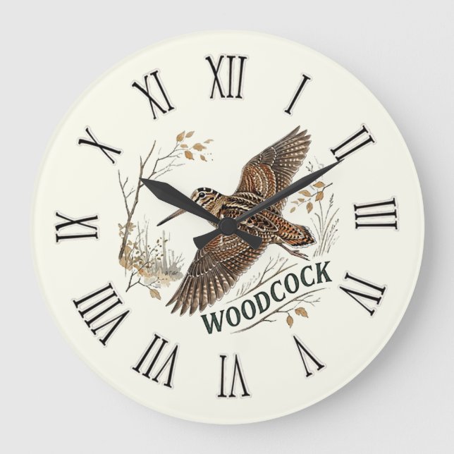 Waldschnepfe  große wanduhr (Vorderseite)