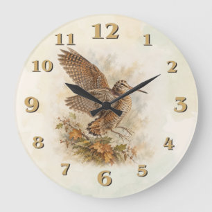 Waldschnepfe große wanduhr