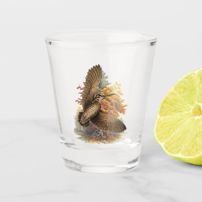 Waldschnepfe  schnapsglas (Vorderseite)