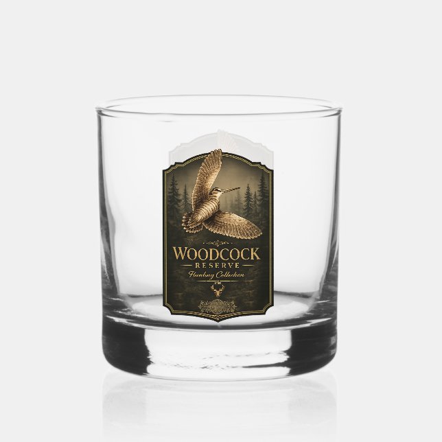 Waldschnepfe  whiskyglas (Vorderseite)