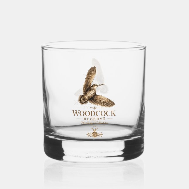 Waldschnepfe  whiskyglas (Vorderseite)