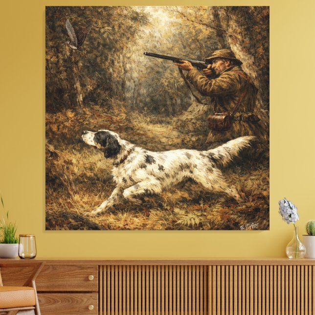 Waldschnepfenjagd Leinwanddruck (Insitu (Wohnzimmer))