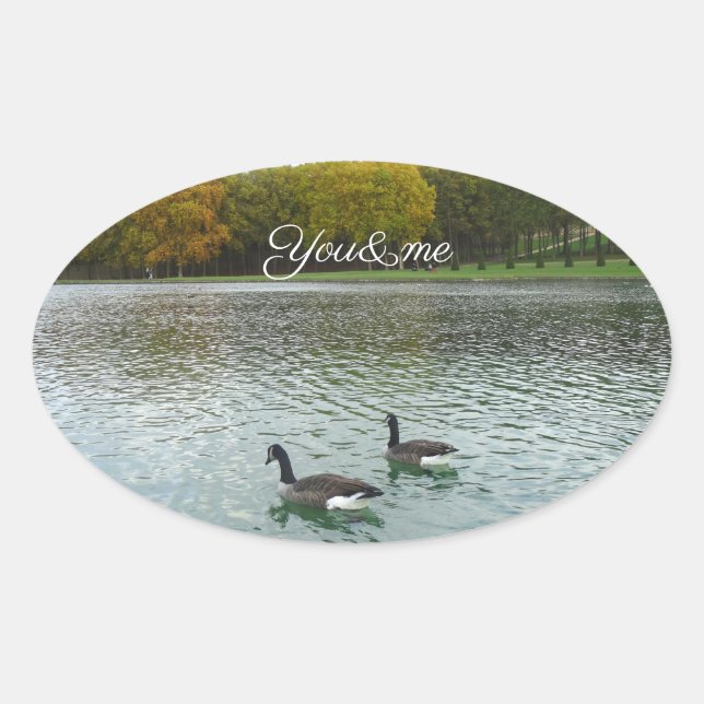 Waldsee Ovaler Aufkleber (Vorderseite)