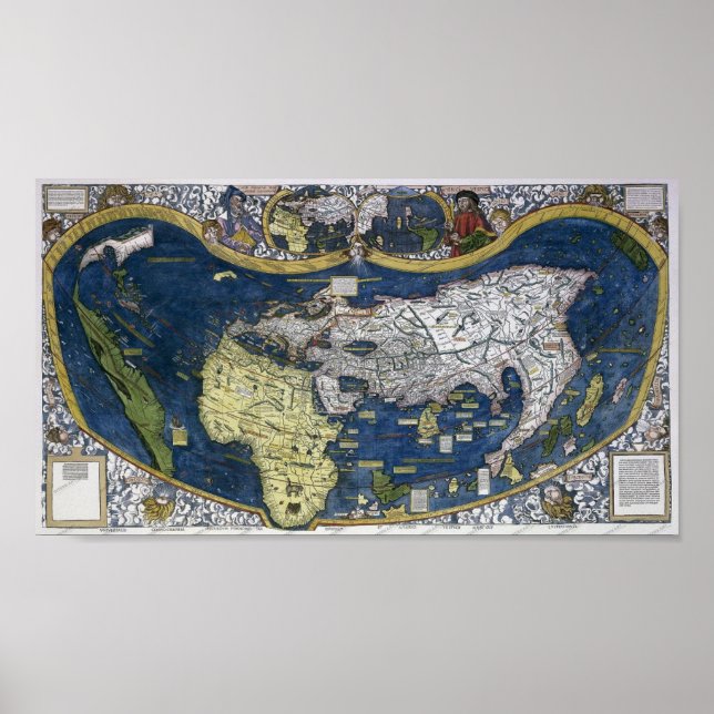 Waldseemüller's World Map Poster (Vorne)