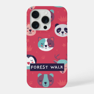 Waldspaziergang Tierfreunde Süße und spielerische iPhone 15 Pro Hülle