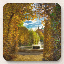 Waldstein Garden Fall Hard Plastic Coaster Getränkeuntersetzer