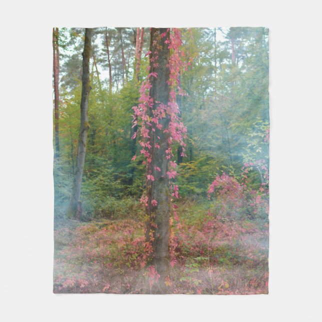 Waldstimmung   Wurfdecke Fleecedecke (Vorderseite)