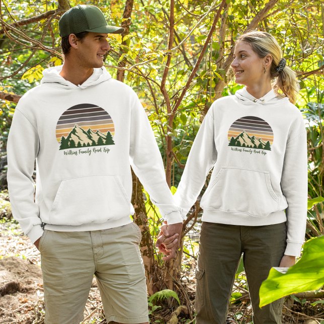 Waldstraßenreise Coole Naturfamilie Hoodie (Von Creator hochgeladen)