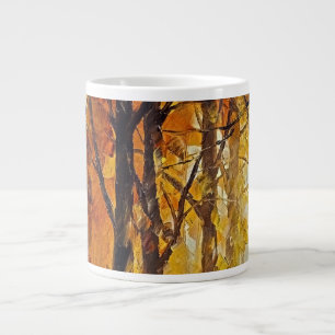 Waldszene in goldenen Falltönen Jumbo-Tasse