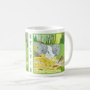 Waldszene Klassischer Becher mit Text Kaffeetasse