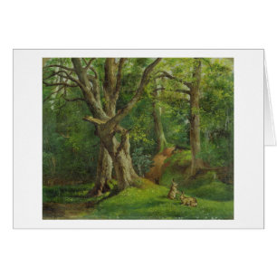 Waldszene mit Kaninchen, 1862 (Öl auf Leinwand)
