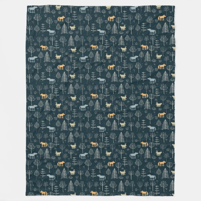 Waldtapisserie 1 fleecedecke (Vorderseite)