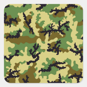 Waldtarnung Quadratischer Aufkleber
