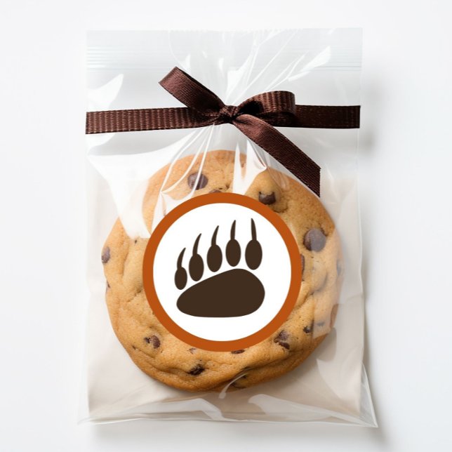 Waldthema Geburtstagsaufkleber - Bären Runder Aufkleber (Von Creator hochgeladen)