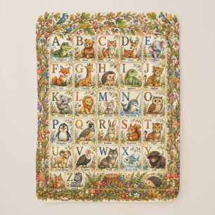 Waldtier-Alphabet-Andenken Baby Sherpadecke