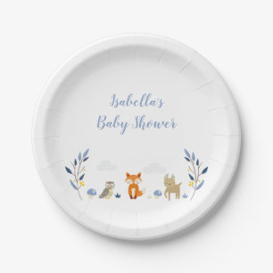 Waldtier-Baby-Duschen-Teller Pappteller