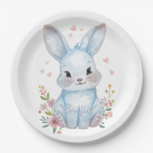 Waldtier-Baby-Party-Dekoration Blaue Hasen