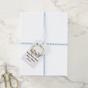 Waldtier Baby Shower Design Geschenkanhänger