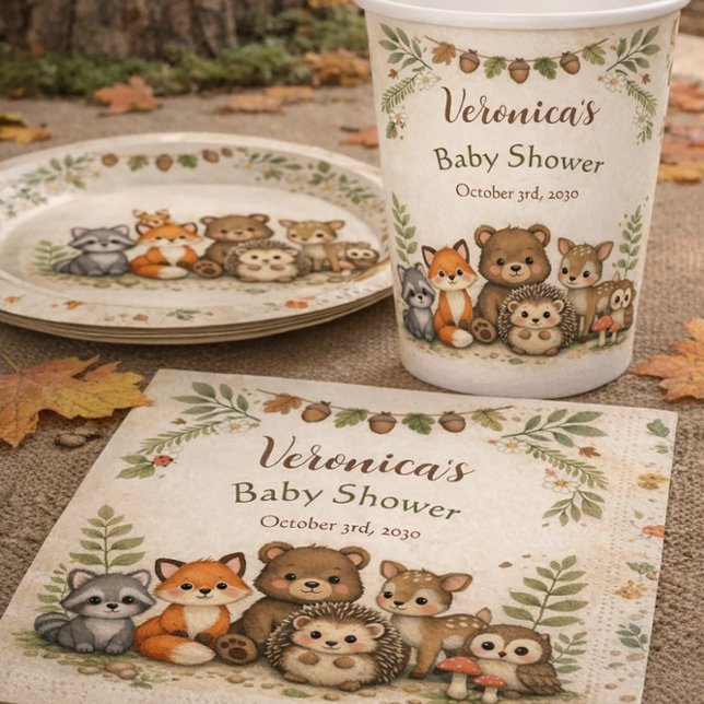 Waldtier Baby Shower Servietten (Von Creator hochgeladen)