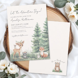 Waldtier Boho Woodland-Baby-Party Einladung