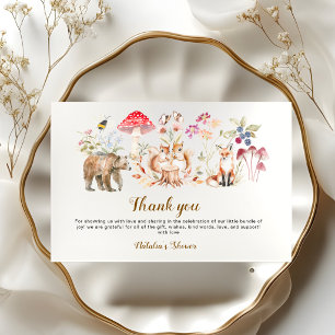 Waldtier Dankeskarten Baby Shower Dankeskarte