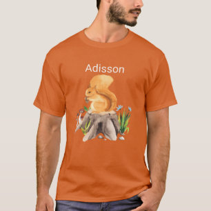Waldtier Eichhörnchen mit Namen Adisson Junge T-Shirt
