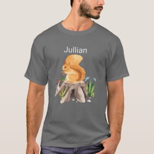 Waldtier Eichhörnchen mit Namen Jullian retro T-Shirt