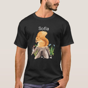 Waldtier Eichhörnchen mit Namen Sofia vintage T-Shirt