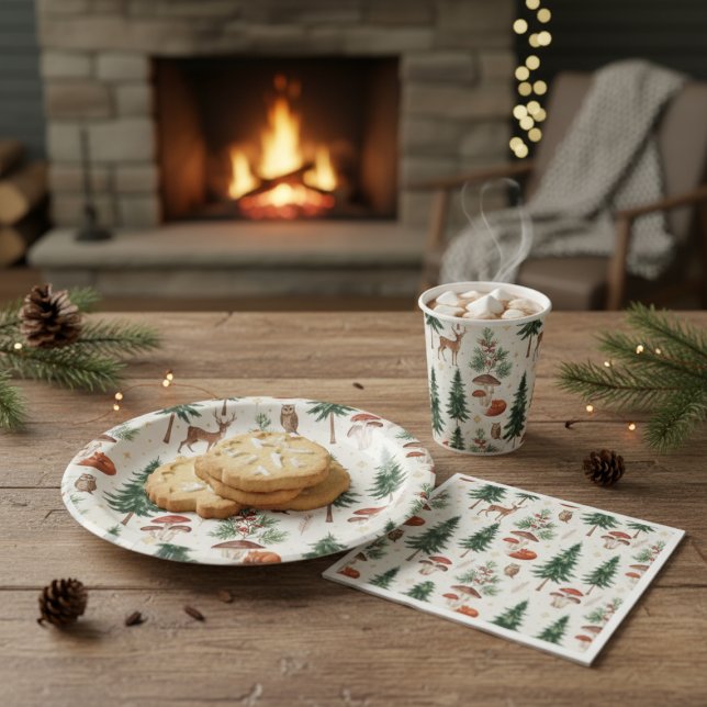 Waldtier-Geburtstagsfeier Pappteller (Woodland Forest Animals Birthday Party Paper Plates)