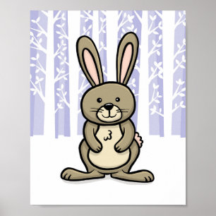 Waldtier Hase Poster