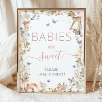 Waldtier-Wildblumen-Baby-Shower-Süßigkeit