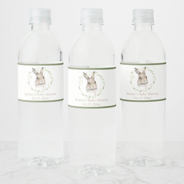 Waldtiere Aquarellblütendusche Name Babydusche (Flaschen)