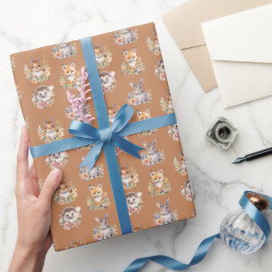 Waldtiere auf Carmel Apple Geschenkpapier