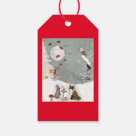 WALDTIERE AUF EINEM SCHNEETAG GESCHENKANHÄNGER
