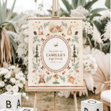 Waldtiere Baby Dusche Begrüßungszeichen