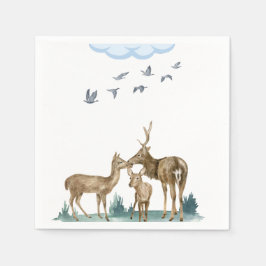 Waldtiere Baby-Dusche Napkins Serviette