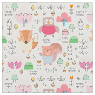 Waldtiere Baby Fabric Stoff