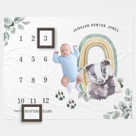 Waldtiere | Baby Milestone Blanket Fleecedecke