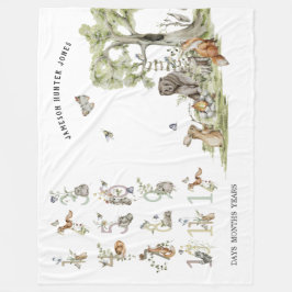 Waldtiere | Baby Milestone Fleecedecke