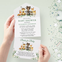 Waldtiere-Baby-Party und Bücher fürs Baby