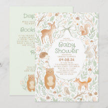 Waldtiere Baby Shower - Alles in einem