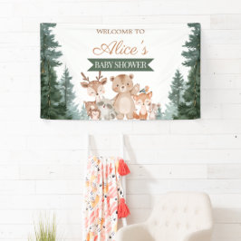 Waldtiere Baby Shower Banner