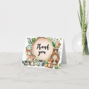 Waldtiere Baby Shower Dankeskarten Dankeskarte