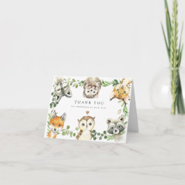 Waldtiere Baby Shower Danksagungskarte Dankeskarte