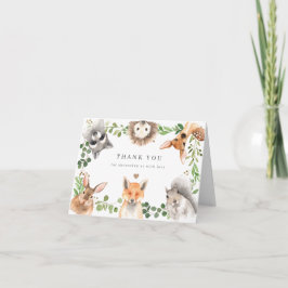 Waldtiere Baby Shower Danksagungskarte Dankeskarte