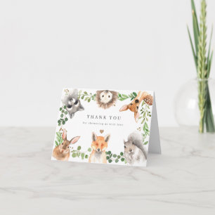 Waldtiere Baby Shower Danksagungskarte Dankeskarte