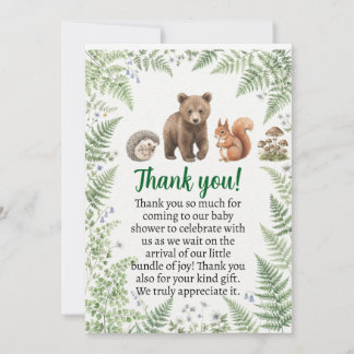 Waldtiere Baby Shower  Einladung