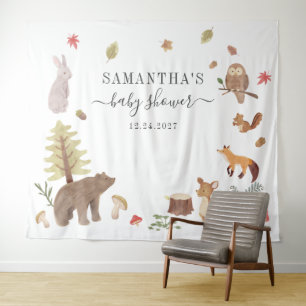 Waldtiere Baby Shower Hintergrund Foto Requisite Wandteppich