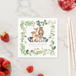 Waldtiere Baby Shower Party Papier Servietten