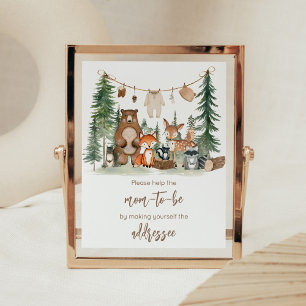 Waldtiere Baby Shower Umschlag-Station Schild